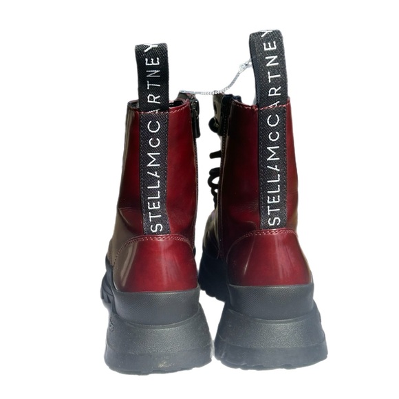 Stella McCartney Trace Brushoff Lace Up Booties - Plum. Size 36 - Picture 7 of 12